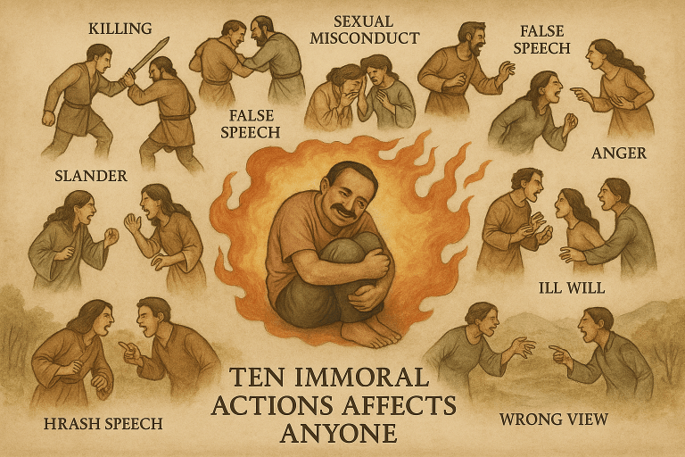 Ten Unwholesome Actions — AN 4.264–273