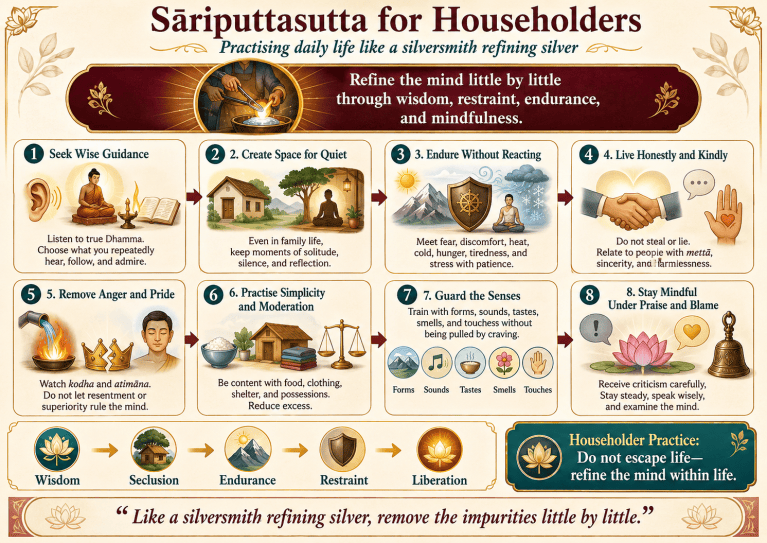 Snp 4.16 — Sāriputtasutta: Like a Silversmith Refining Silver