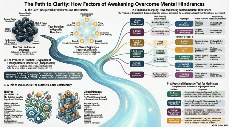 SN 46.51 — Āhārasutta: What Starves the Hindrances Feeds Awakening