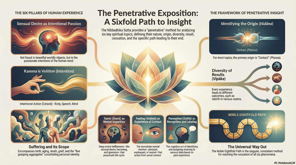 Visual summary for AN 6.63 — Nibbedhikasutta: Penetrative Exposition of the Dhamma