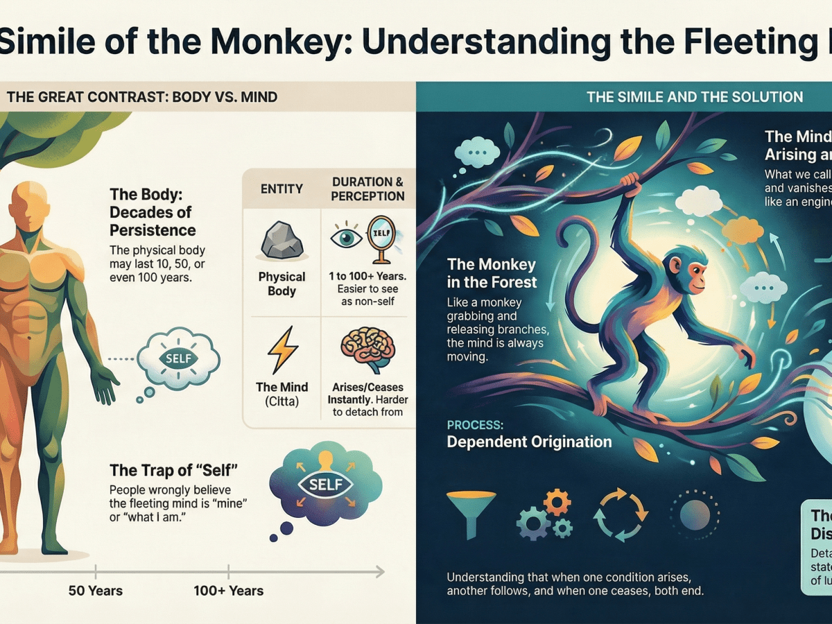 🐒 The Simile of the Monkey and the Fleeting Mind