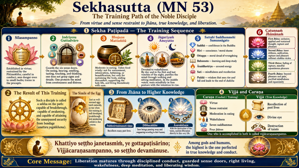 Visual summary for MN 53 — Sekhasutta