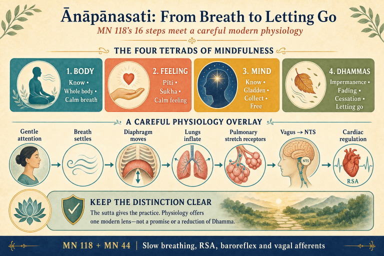 Ānāpānasati: The Architecture of MN 118, Breath, and Vagal Afferent Pathways