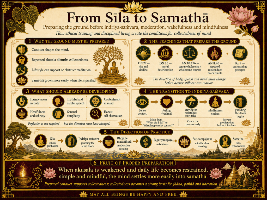 Visual summary for From Sīla to Samathā