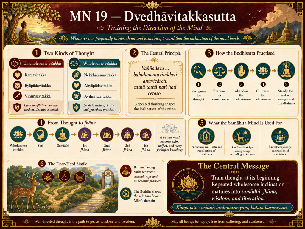 Visual summary for MN 19 Dvedhāvitakkasutta
