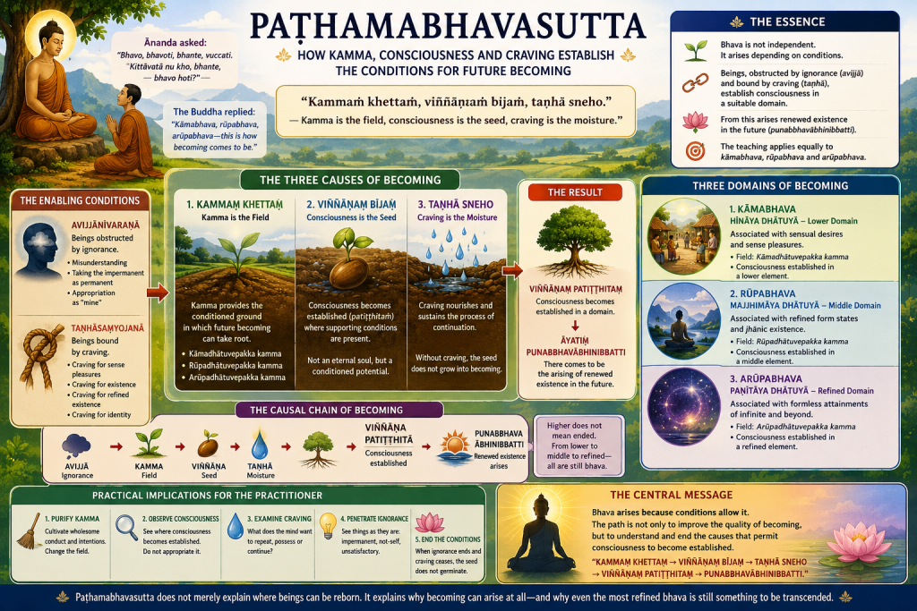 Visual summary for AN 3.76 Paṭhamabhavasutta