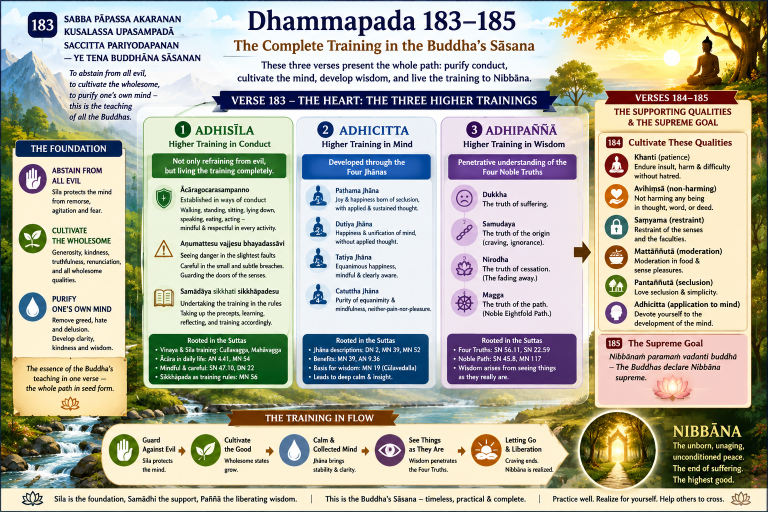 Dhammapada 183 – 185