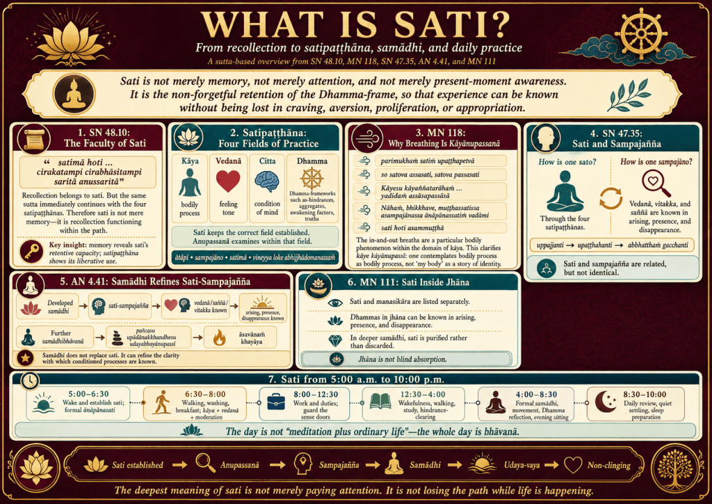 Visual summary for What is Sati?