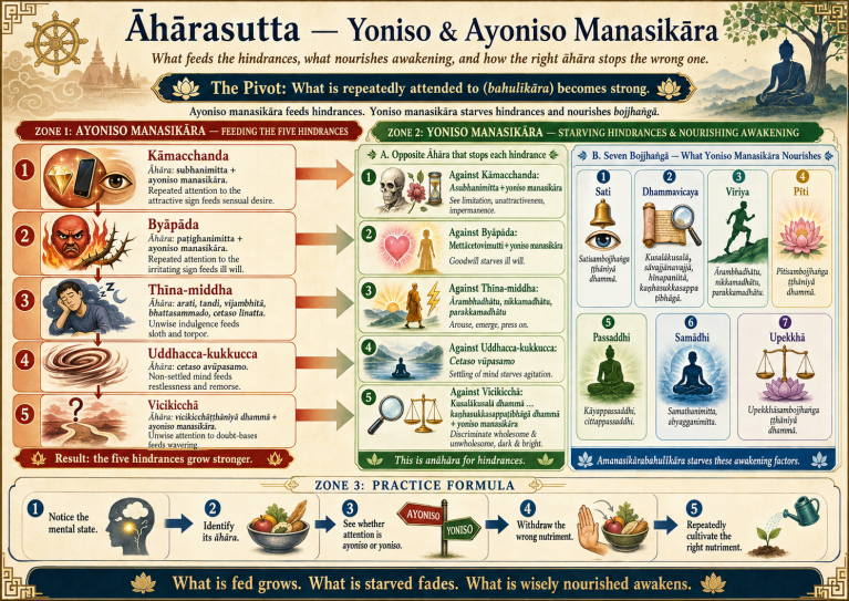 SN 46.51 — Āhārasutta: Detailed Continuation on Hindrances and Awakening Factors
