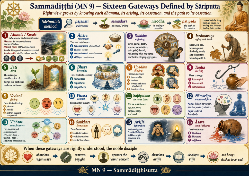 Visual summary for MN 9 — Sammādiṭṭhisutta