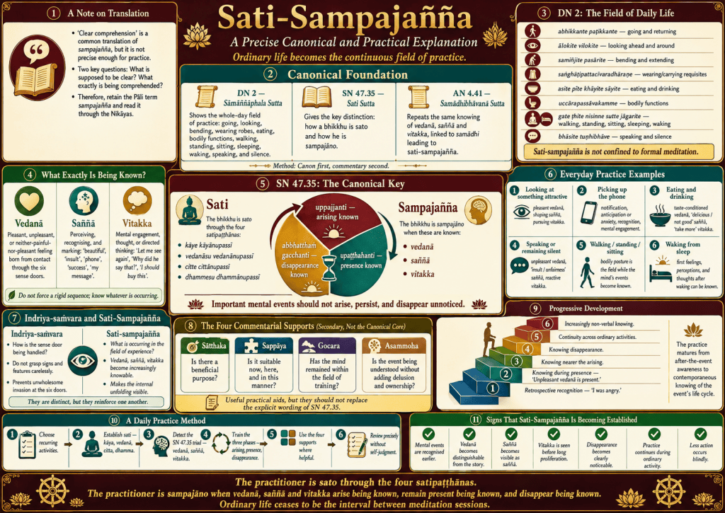 Visual summary for Sati-Sampajañña
