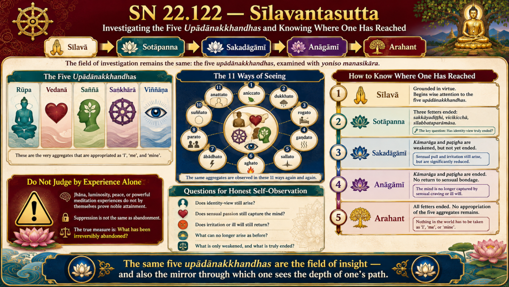 Visual summary for SN 22.122 — Sīlavantasutta