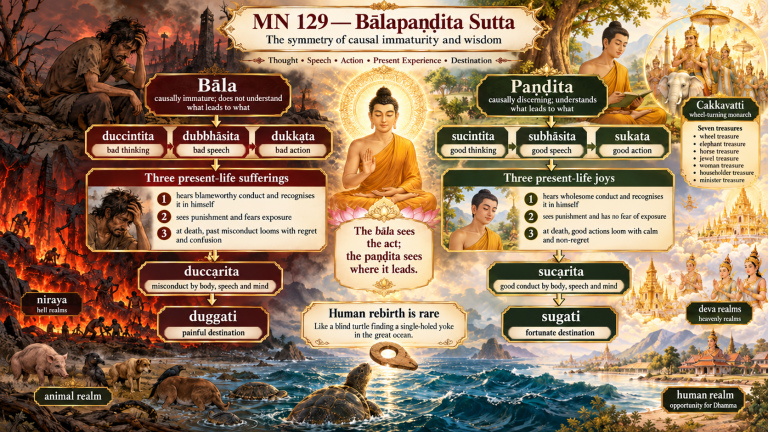MN 129 Bālapaṇḍitasutta